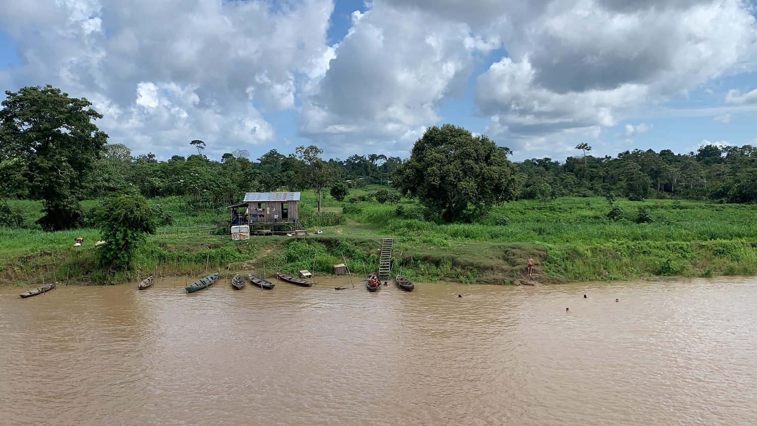 A community along the river.